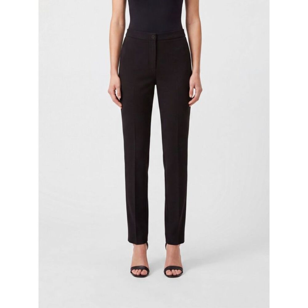 Pinko Women Pinko Hulka Black Flared Criªpe Mid-Rise Trousers